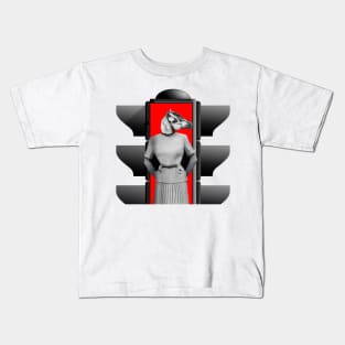 horse face woman Kids T-Shirt